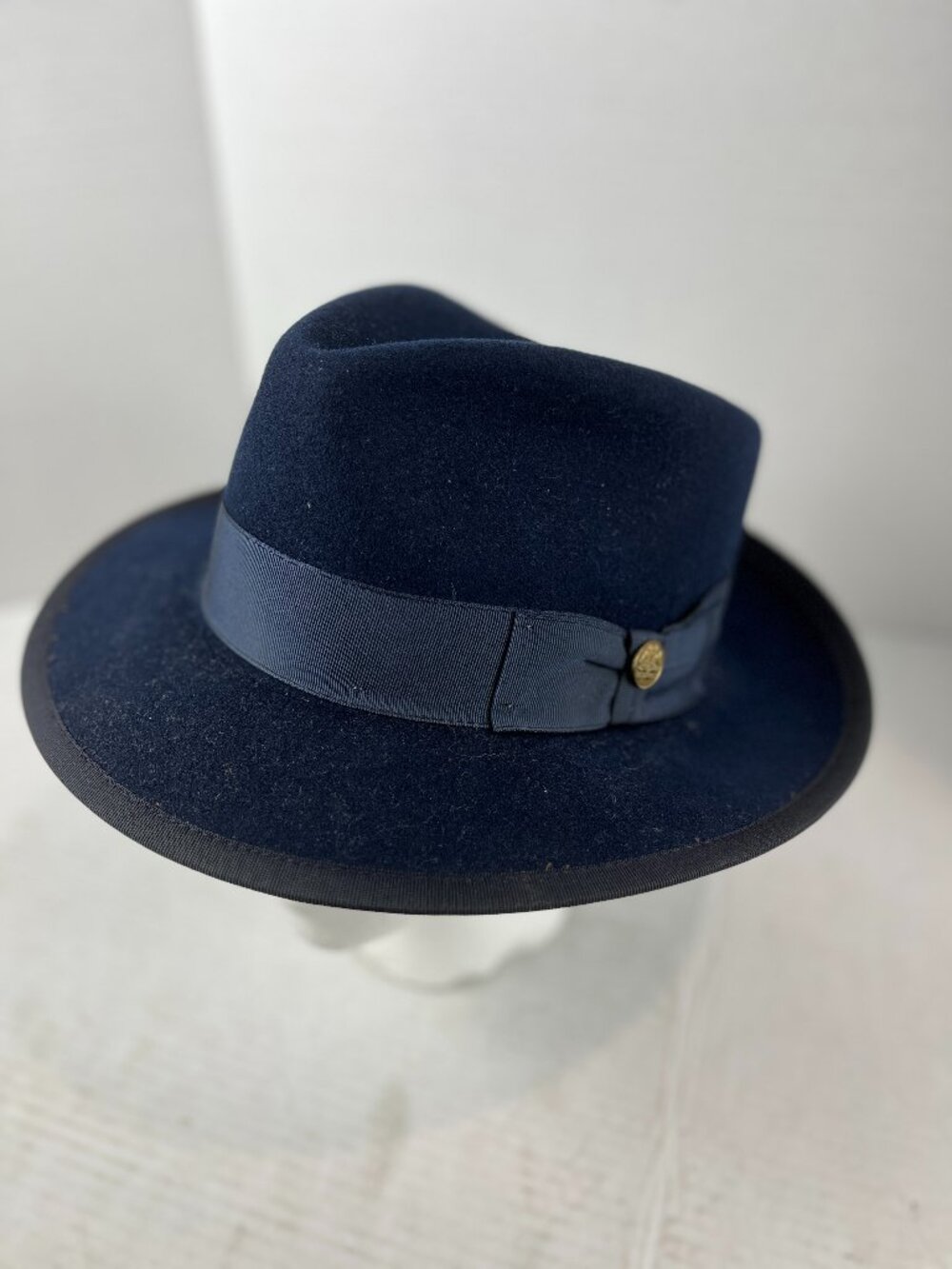 Men's Stetson, Wool Felt Fedora, Navy Blue, Size XL, NWOT